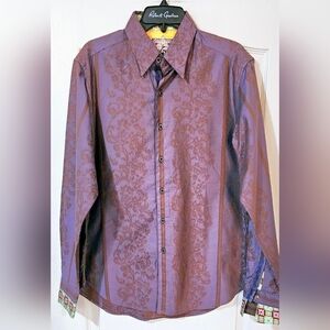 Robert Graham Lavender Floral Button-Up Shirt